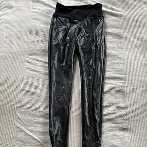 Assets By Spanx Shiny Black Leggings